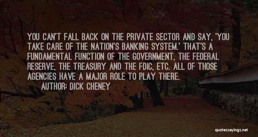 Banking Sector Quotes By Dick Cheney