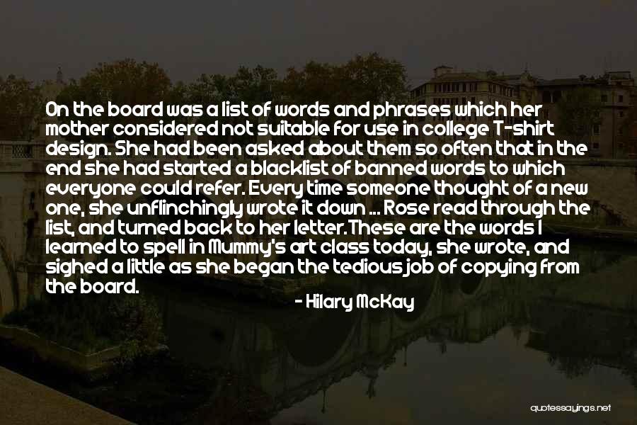 Banned Art Quotes By Hilary McKay