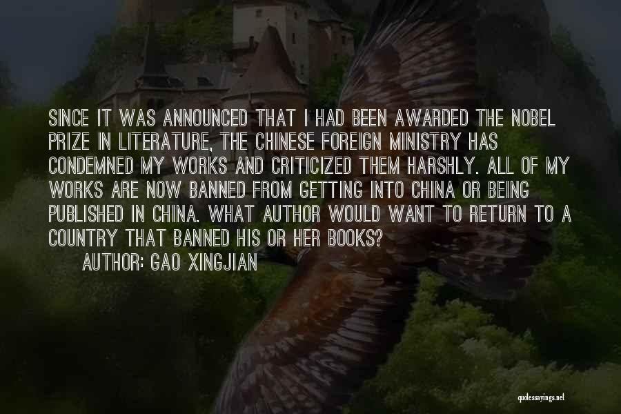 Banned Quotes By Gao Xingjian