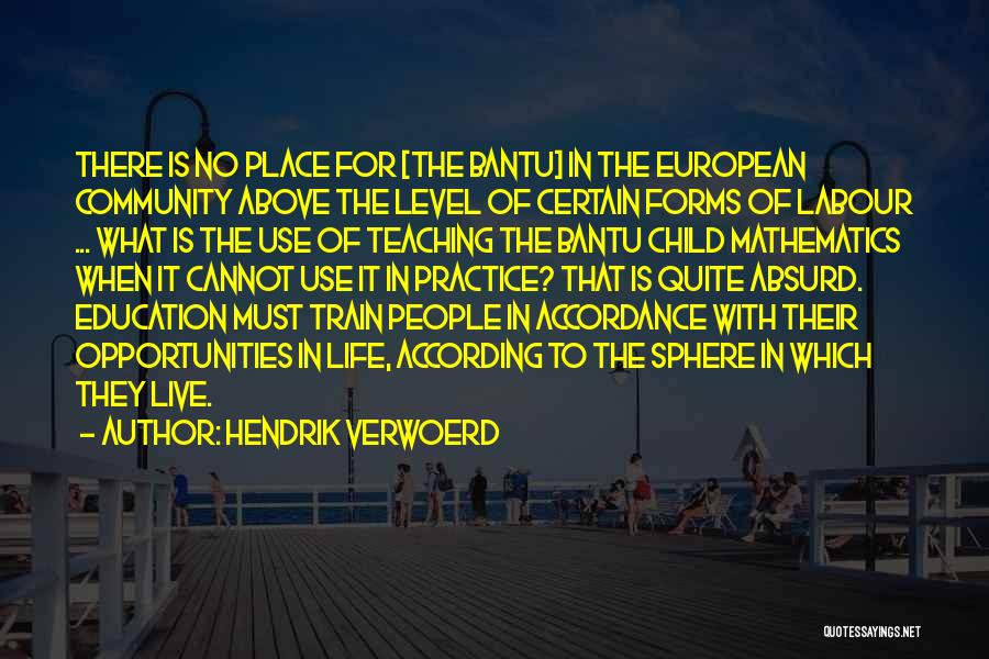 Bantu Quotes By Hendrik Verwoerd