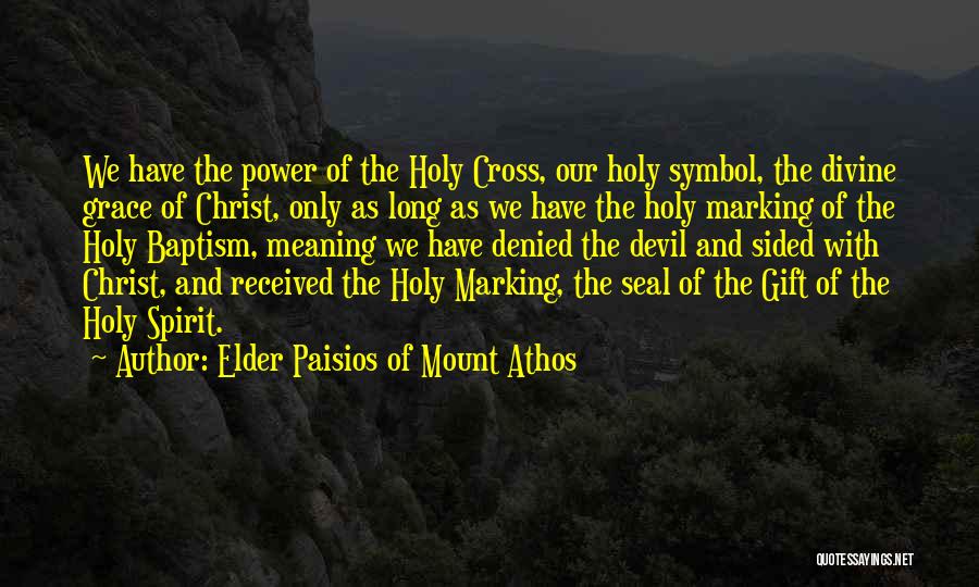 Baptism In The Holy Spirit Quotes By Elder Paisios Of Mount Athos