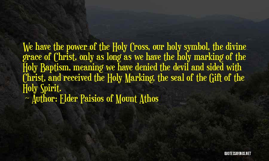 Baptism Of The Holy Spirit Quotes By Elder Paisios Of Mount Athos