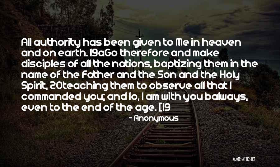 Baptizing In The Father Quotes By Anonymous Baptizing In The Father Quotes By Anonymous