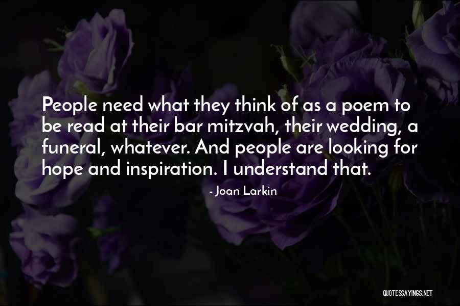 Bar Mitzvah Quotes By Joan Larkin