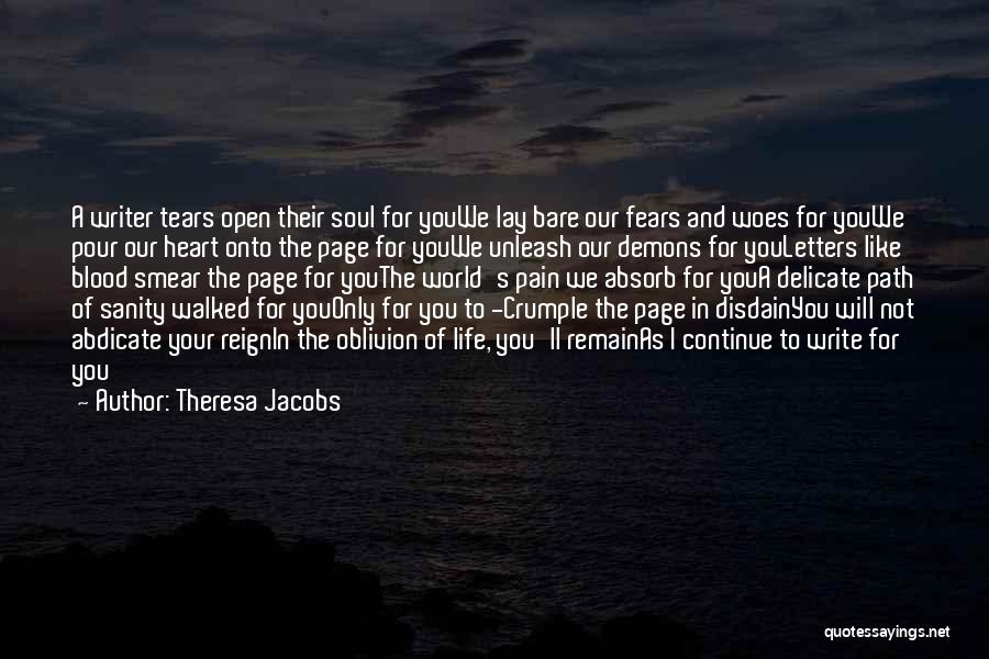 Bare Pain Quotes By Theresa Jacobs