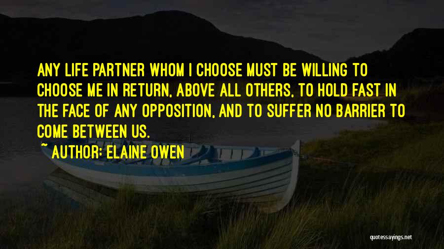 Barrier Between Us Quotes By Elaine Owen