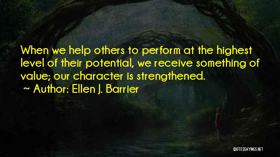 Barrier Quotes By Ellen J. Barrier