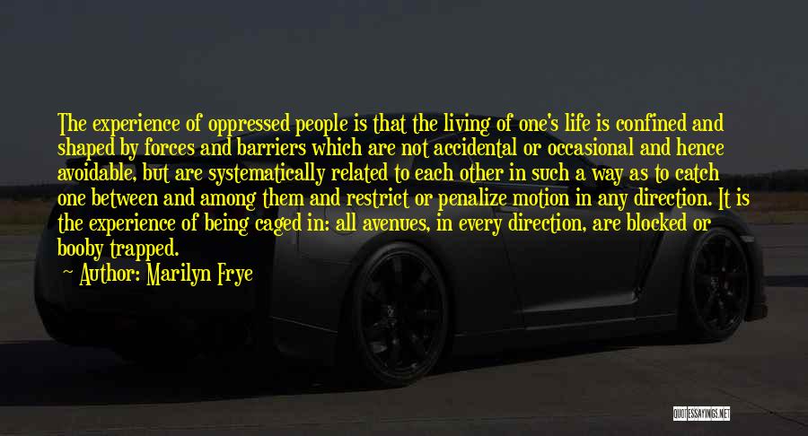 Barriers Of Life Quotes By Marilyn Frye