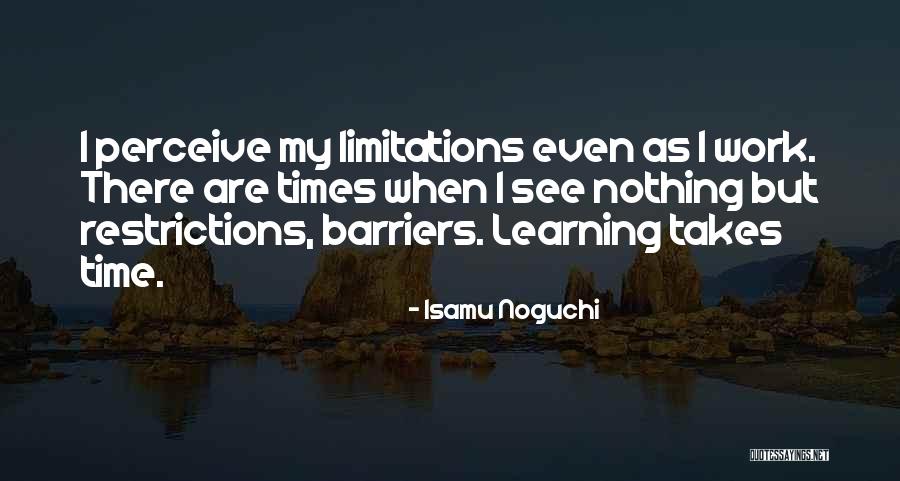 Barriers To Learning Quotes By Isamu Noguchi