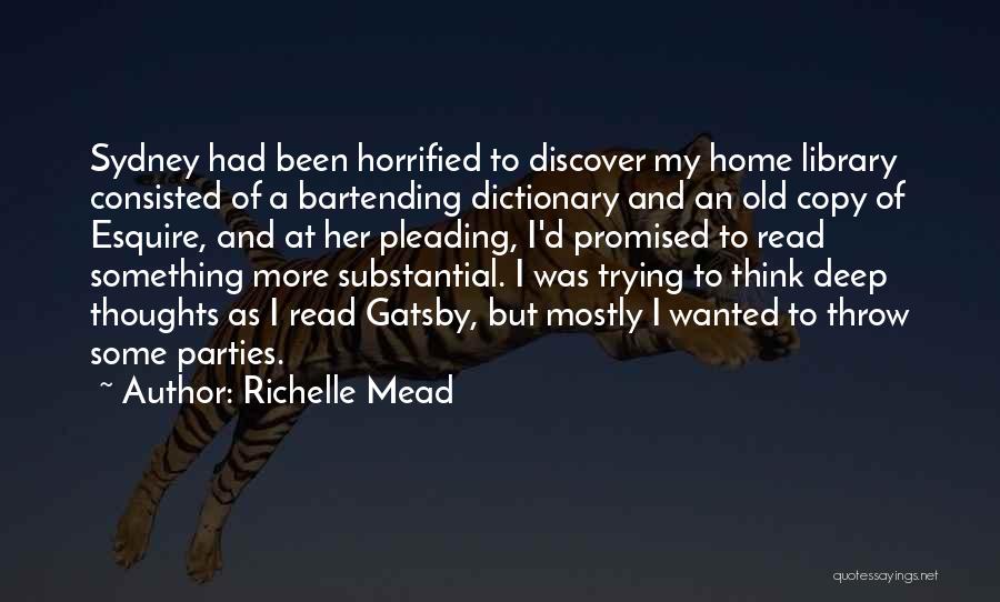 Bartending Quotes By Richelle Mead