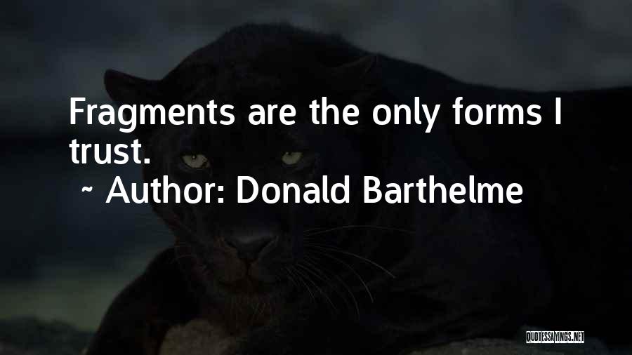 Barthelme Quotes By Donald Barthelme