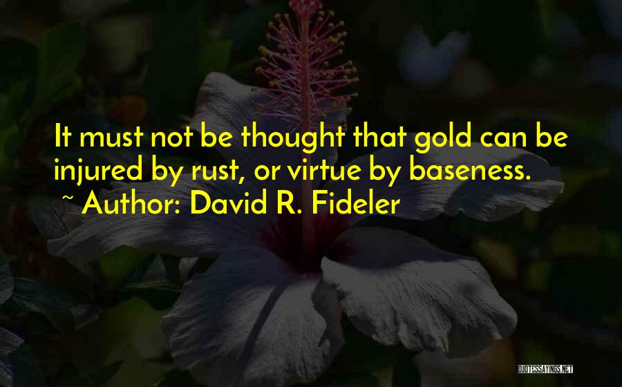 Baseness Quotes By David R. Fideler