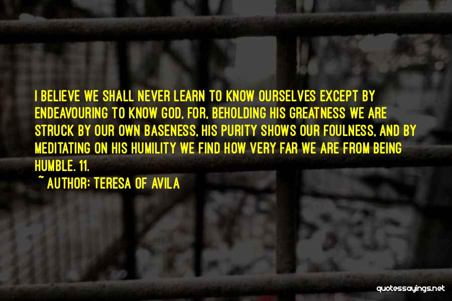 Baseness Quotes By Teresa Of Avila