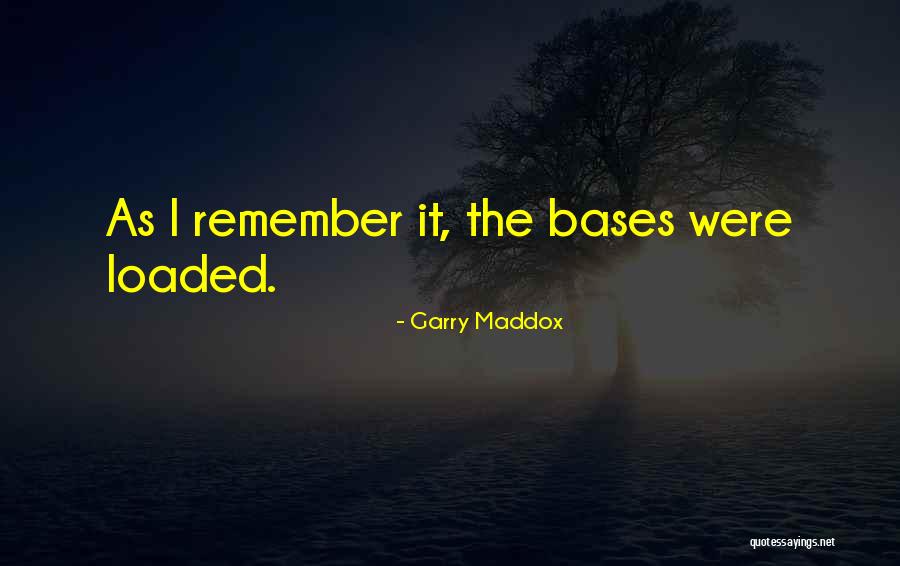 Bases Are Loaded Quotes By Garry Maddox Bases Are Loaded Quotes By Garry Maddox