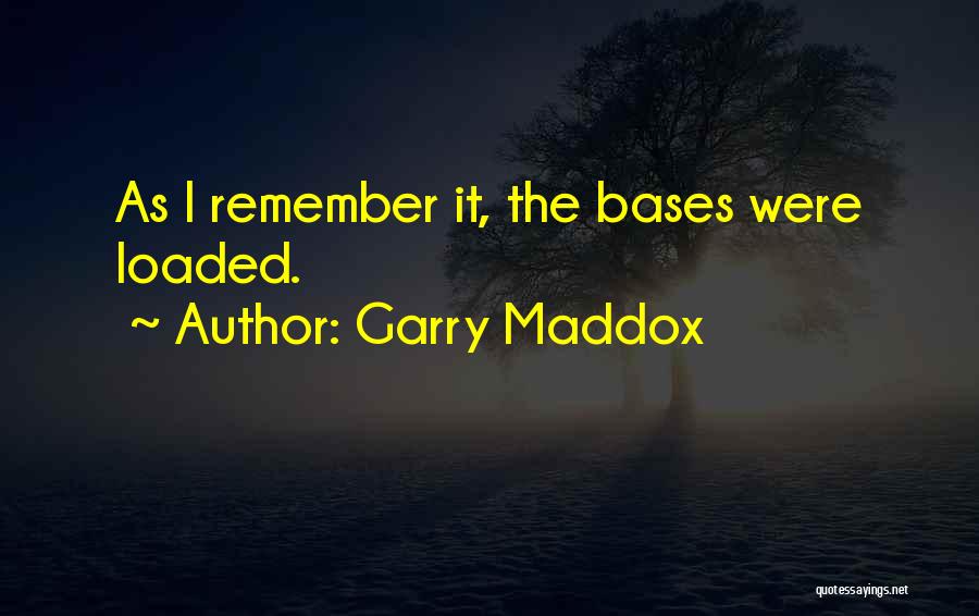 Bases Loaded Quotes By Garry Maddox