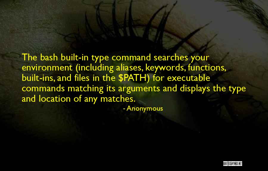 Bash Command Quotes By Anonymous