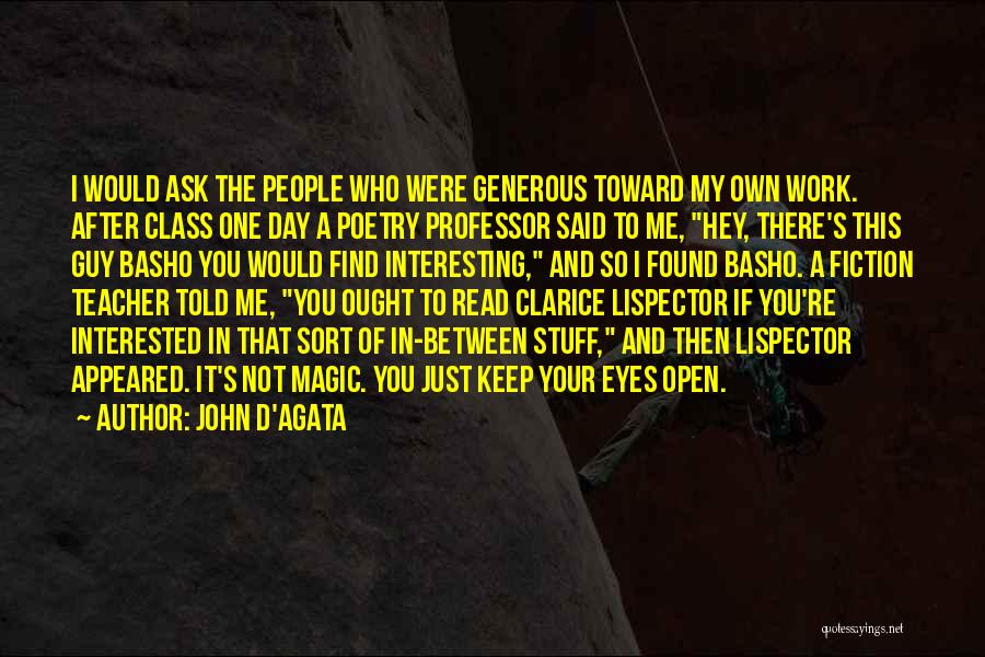 Basho Quotes By John D'Agata
