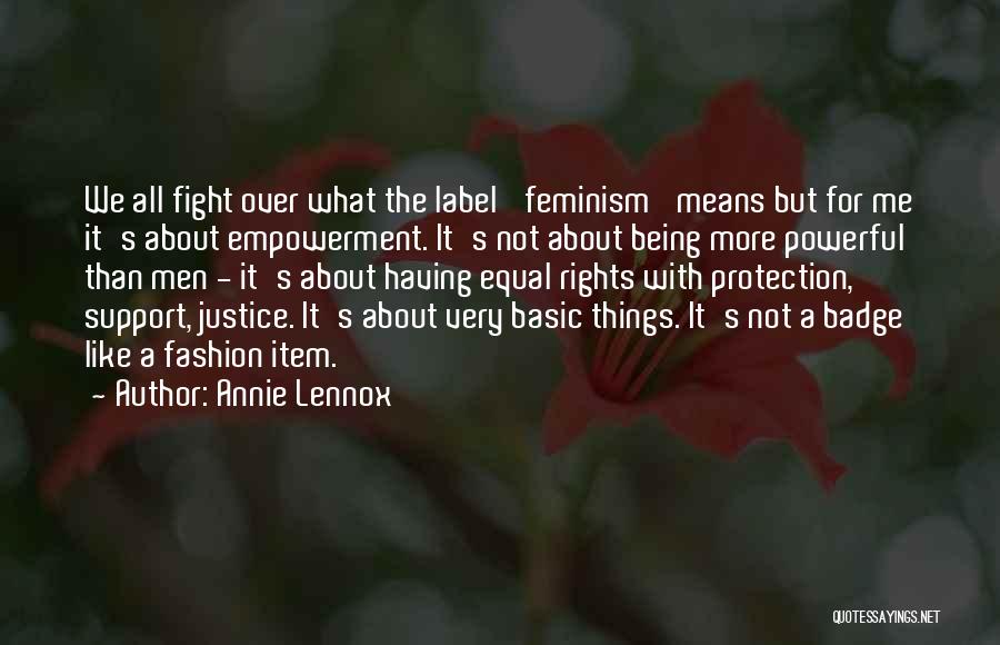 Basic Fashion Quotes By Annie Lennox