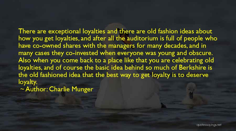 Basic Fashion Quotes By Charlie Munger