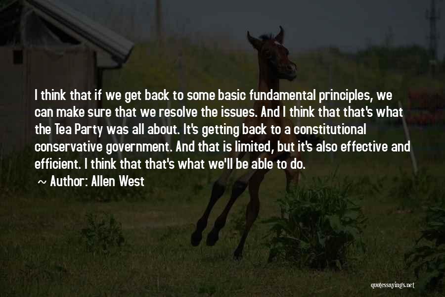 Basic Fundamental Quotes By Allen West