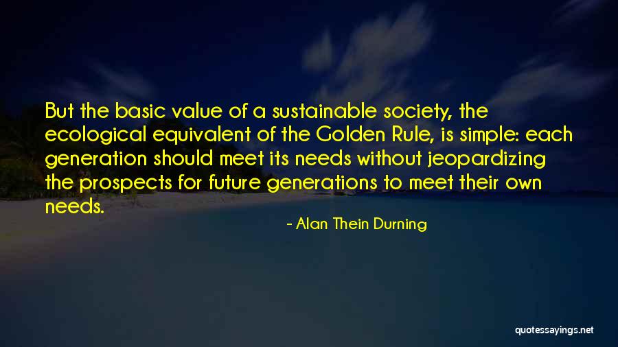 Basic Needs Quotes By Alan Thein Durning