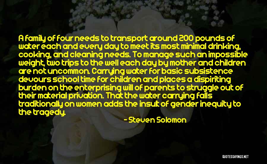 Basic Needs Quotes By Steven Solomon