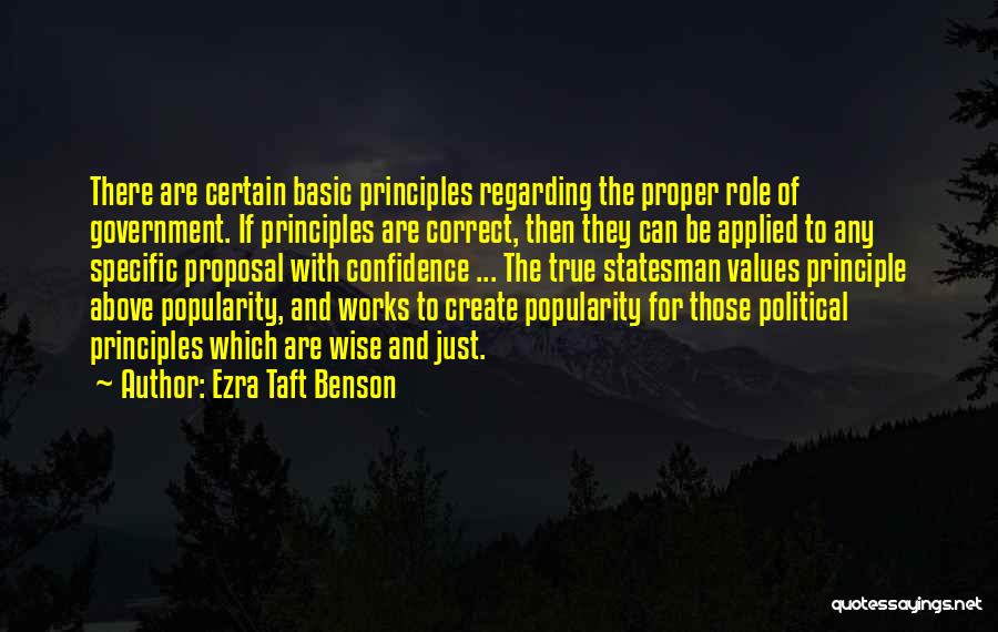 Basic Principles Quotes By Ezra Taft Benson