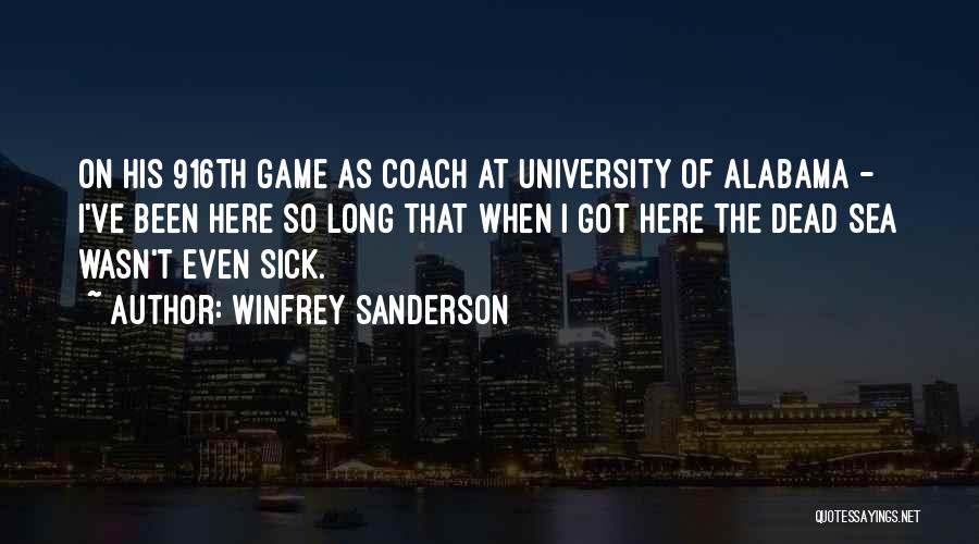 Basketball Coach Quotes By Winfrey Sanderson