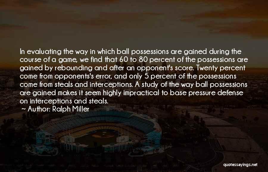 Basketball Defense Quotes By Ralph Miller