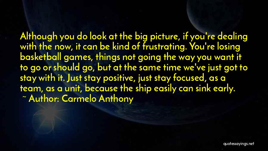 Basketball Losing Quotes By Carmelo Anthony