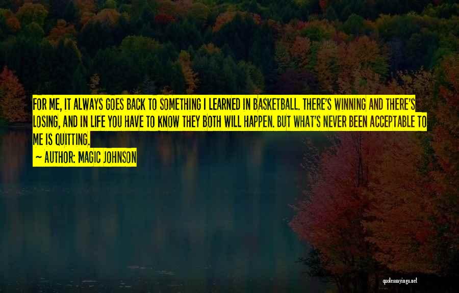 Basketball Losing Quotes By Magic Johnson