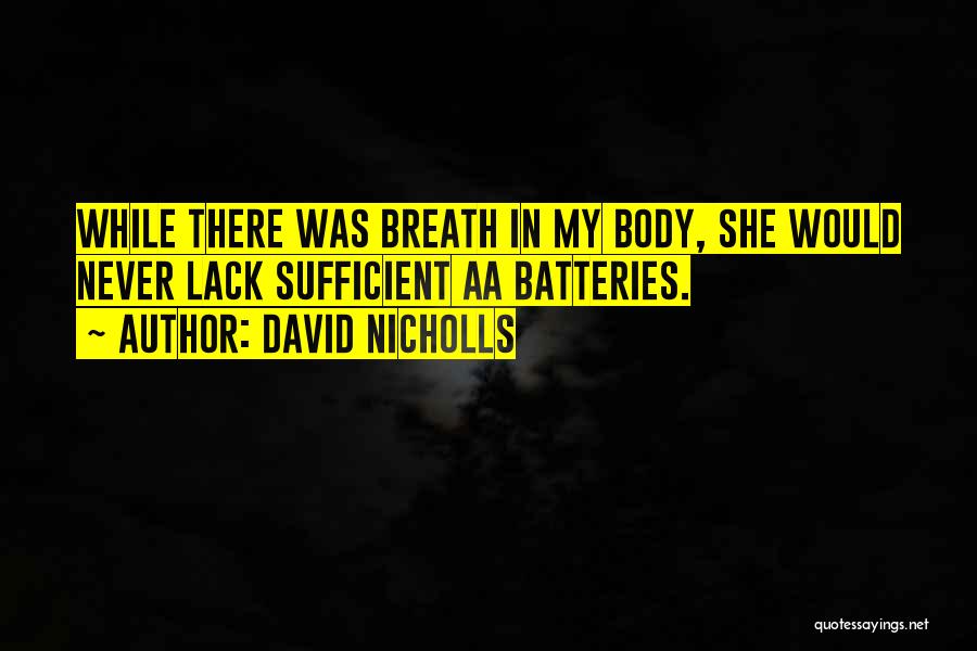 Batteries Quotes By David Nicholls