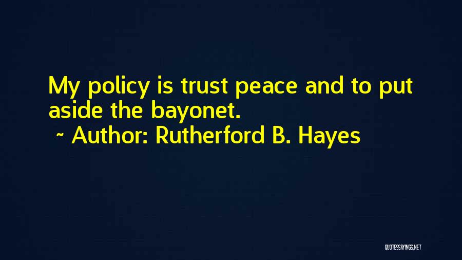 Bayonets Quotes By Rutherford B. Hayes