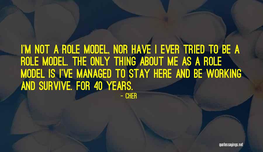Be A Role Model Quotes By Cher Be A Role Model Quotes By Cher