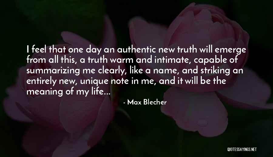 Be Authentic Not Unique Quotes By Max Blecher Be Authentic Not Unique Quotes By Max Blecher