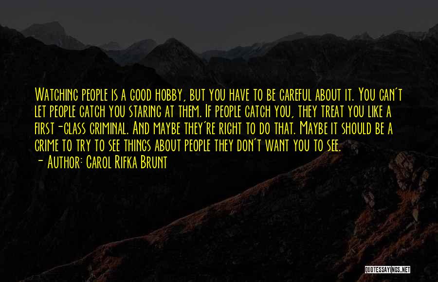 Be Careful How You Treat Others Quotes By Carol Rifka Brunt