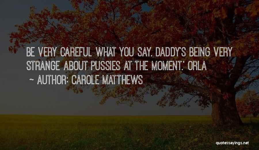 Be Careful What You Say Quotes By Carole Matthews