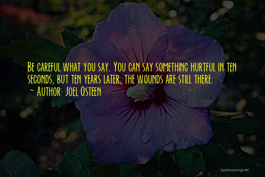 Be Careful What You Say Quotes By Joel Osteen