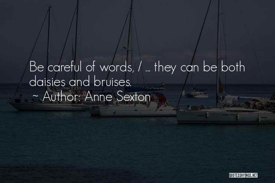 Be Careful Words Quotes By Anne Sexton