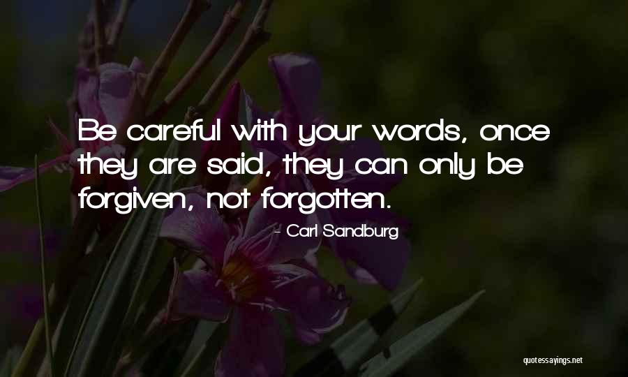 Be Careful Words Quotes By Carl Sandburg