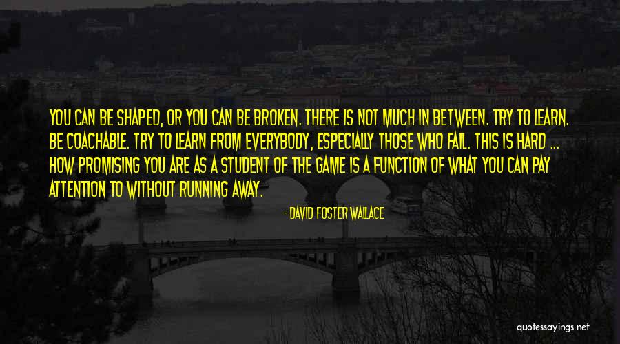 Be Coachable Quotes By David Foster Wallace