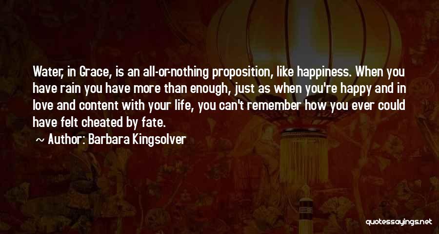 Be Happy And Content With Yourself Quotes By Barbara Kingsolver
