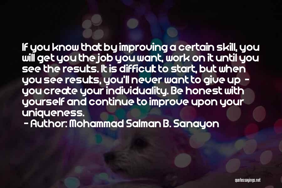 Be Honest With Yourself Quotes By Mohammad Salman B. Sanayon