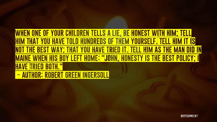 Be Honest With Yourself Quotes By Robert Green Ingersoll