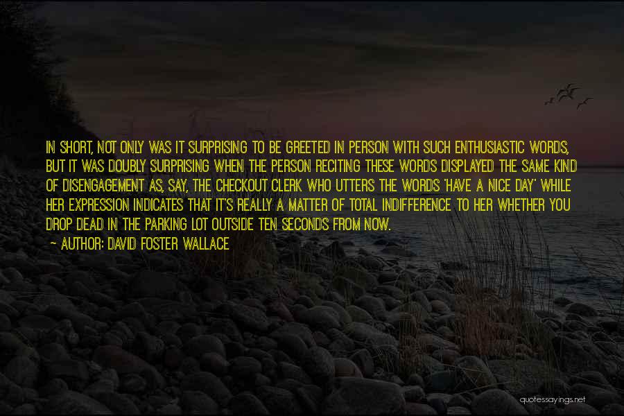 Be Nice Person Quotes By David Foster Wallace