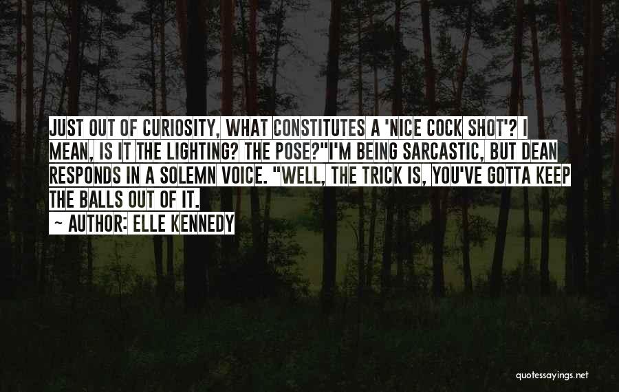 Be Nice Sarcastic Quotes By Elle Kennedy