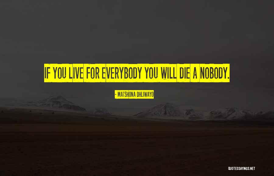 Be Nobody Quotes By Matshona Dhliwayo Be Nobody Quotes By Matshona Dhliwayo