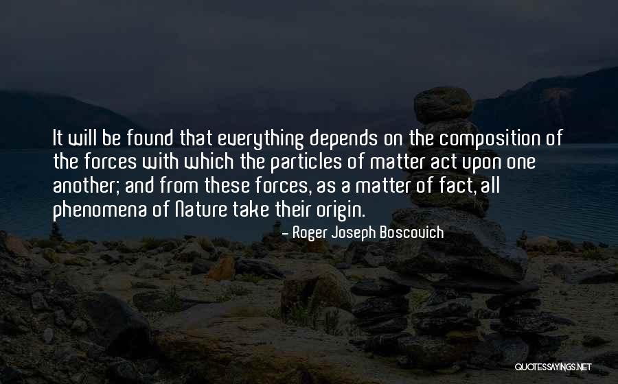 Be One With Nature Quotes By Roger Joseph Boscovich