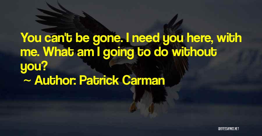 Be Sad With Love Quotes By Patrick Carman