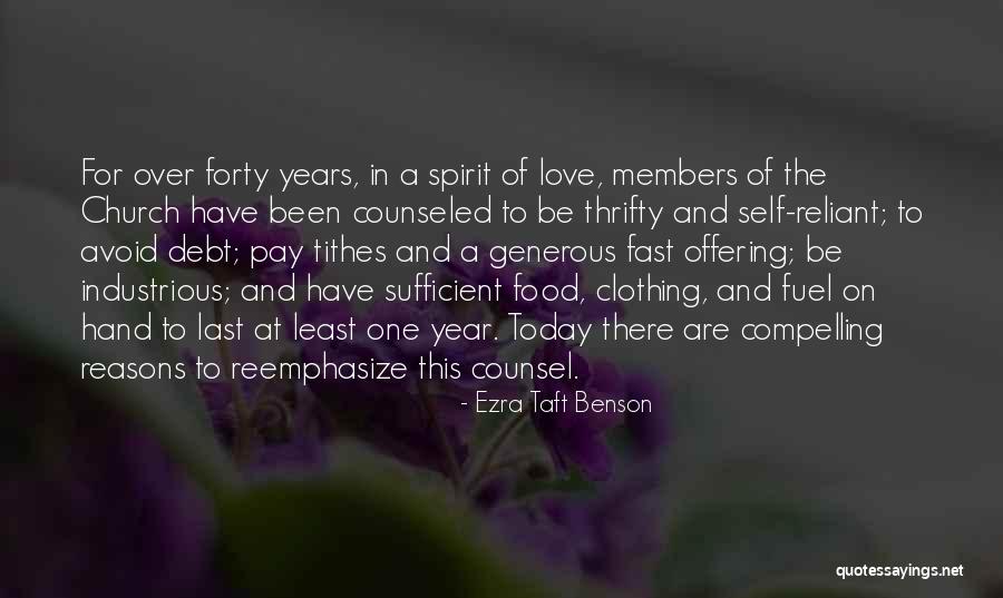 Be Self Sufficient Quotes By Ezra Taft Benson Be Self Sufficient Quotes By Ezra Taft Benson